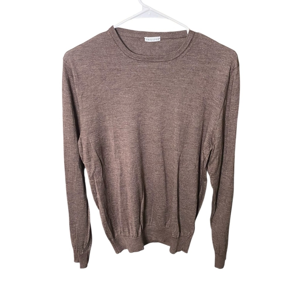 Trillion 100% Cashmere Brown Crewneck Sweater